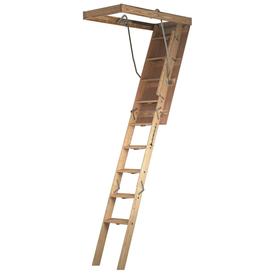 UPC 047345004546 product image for Louisville 8.75-ft Wood 300-lb Type IA Attic Ladder | upcitemdb.com