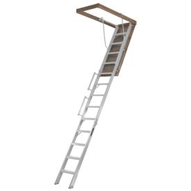 UPC 047345825806 product image for Louisville 12-ft Aluminum 350-lb Attic Ladder | upcitemdb.com