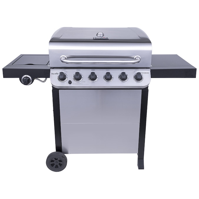 Char-Broil Performance Black and Stainless 6-Burner Liquid Propane Gas Grill with 1 Side Burner