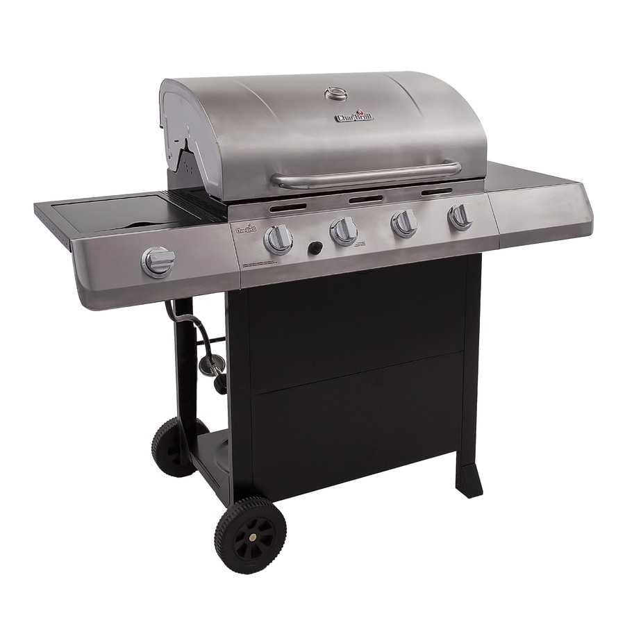 Char Broil Black Stainless 4 Burner Liquid Propane Gas Grill with