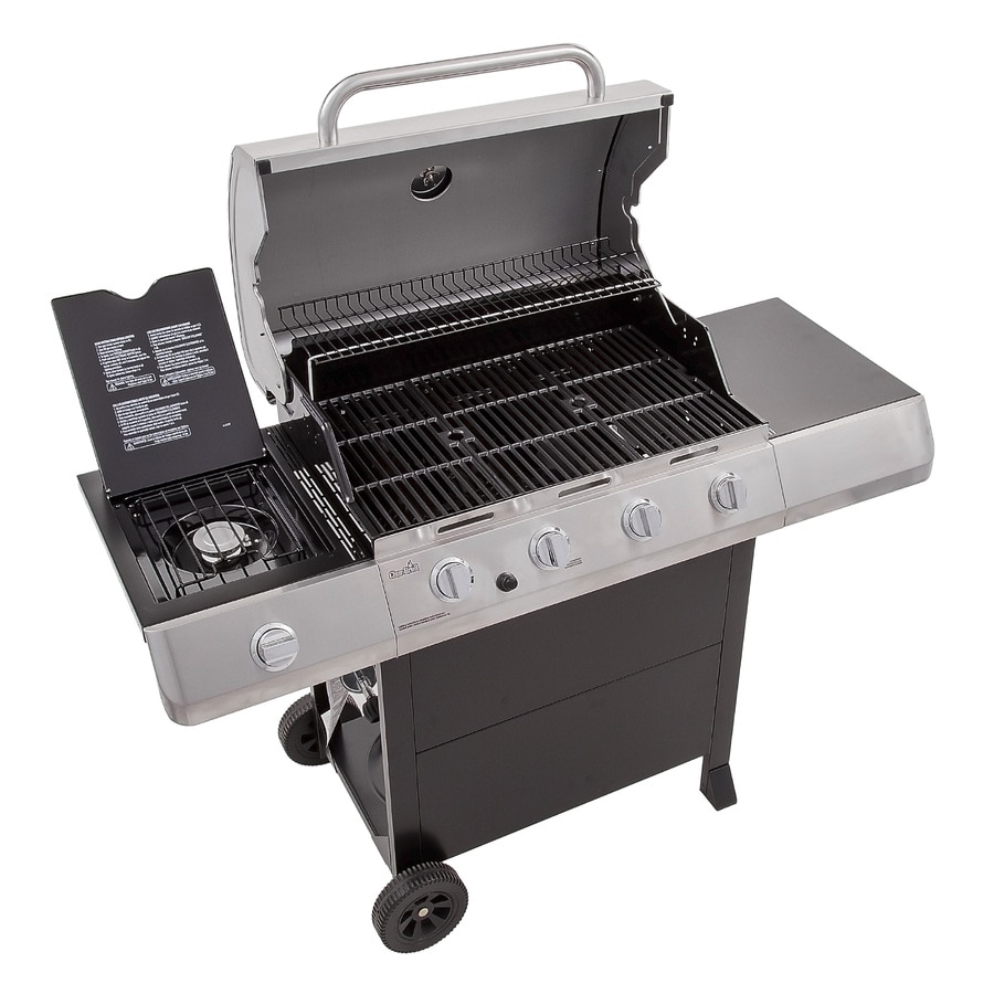 Char Broil Black Stainless 4 Burner Liquid Propane Gas Grill with