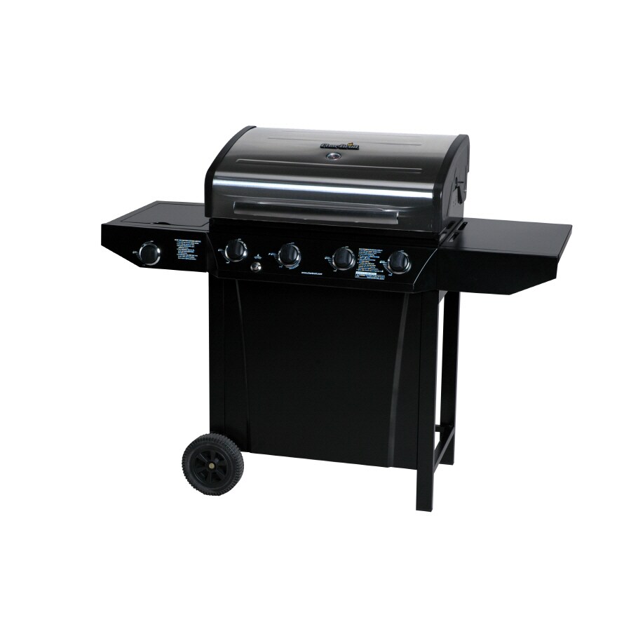 Char Broil 4 Burner Liquid Propane Gas Grill with 1 Side Burner at