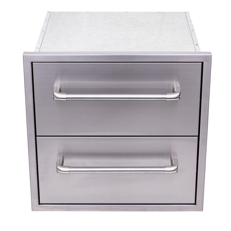 Char-Broil Medallion Built-In Grill Cabinet Double Drawer at Lowes.com