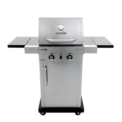 Char Broil Commercial Stainless 2 Burner Liquid Propane And Natural Gas Infrared Gas Grill In The Gas Grills Department At Lowes Com