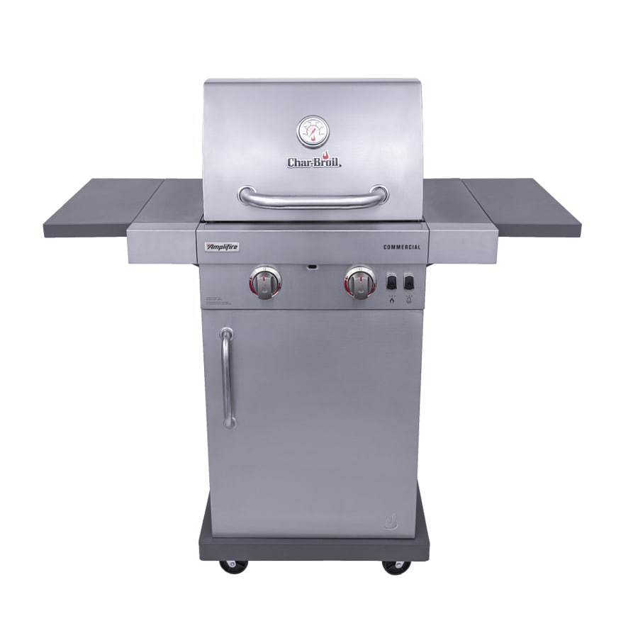 Char Broil Commercial Stainless Steel 2 Burner Liquid Propane And Natural Gas Infrared Gas Grill In The Gas Grills Department At Lowes Com