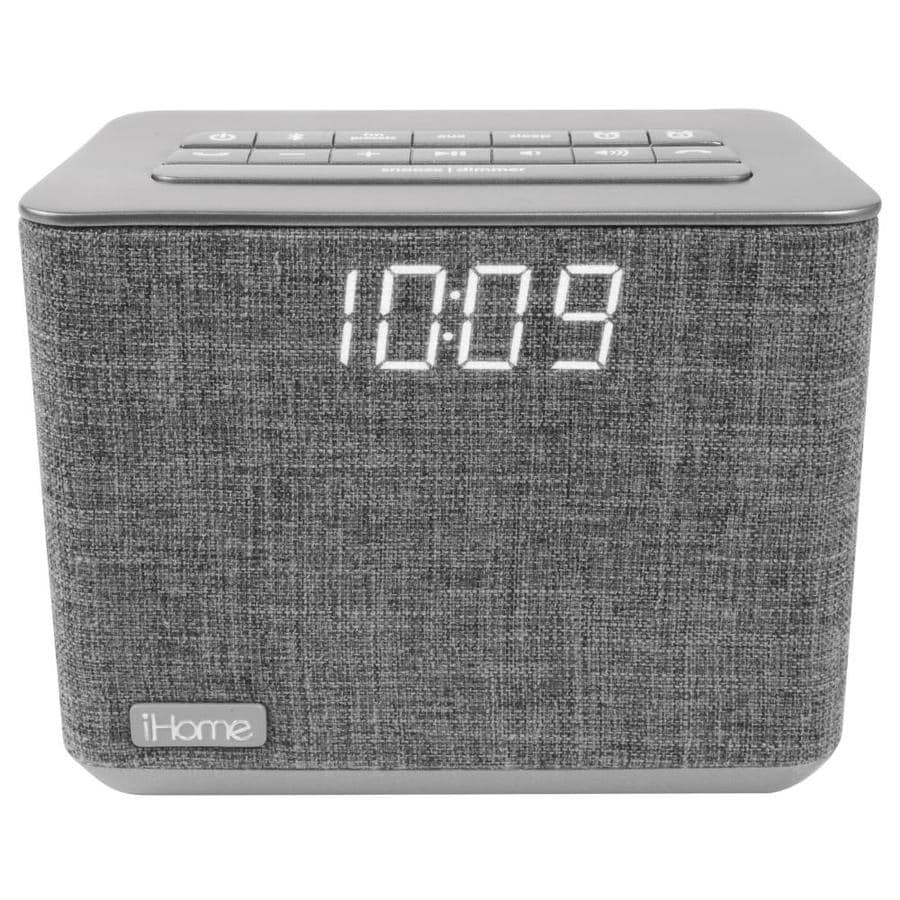 IHome Bluetooth Dual Alarm FM Clock Radio With Speakerphone And USB   047532912098 