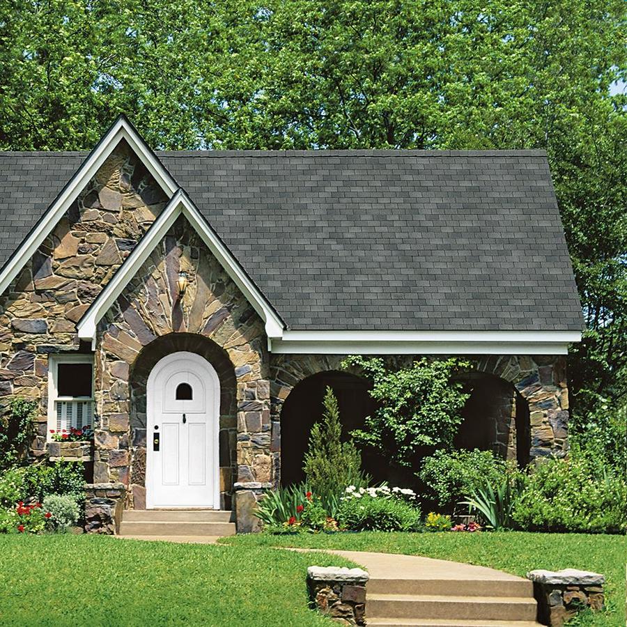 Owens Corning Supreme 33.33-sq ft Estate Gray 3-Tab Roof Shingles in ...