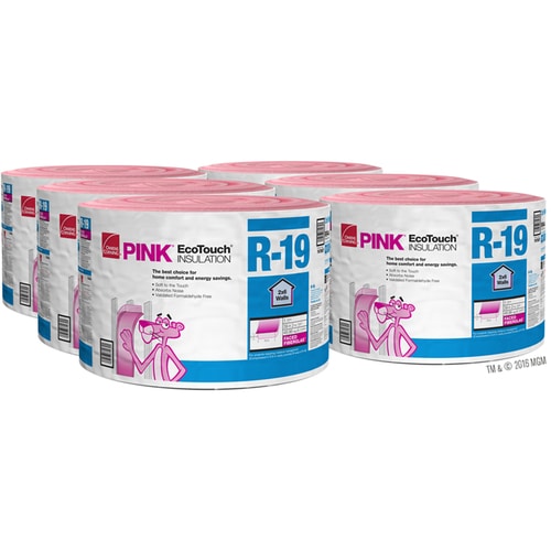 Owens Corning R-19 48.96-sq ft Single Faced Fiberglass Roll Insulation ...