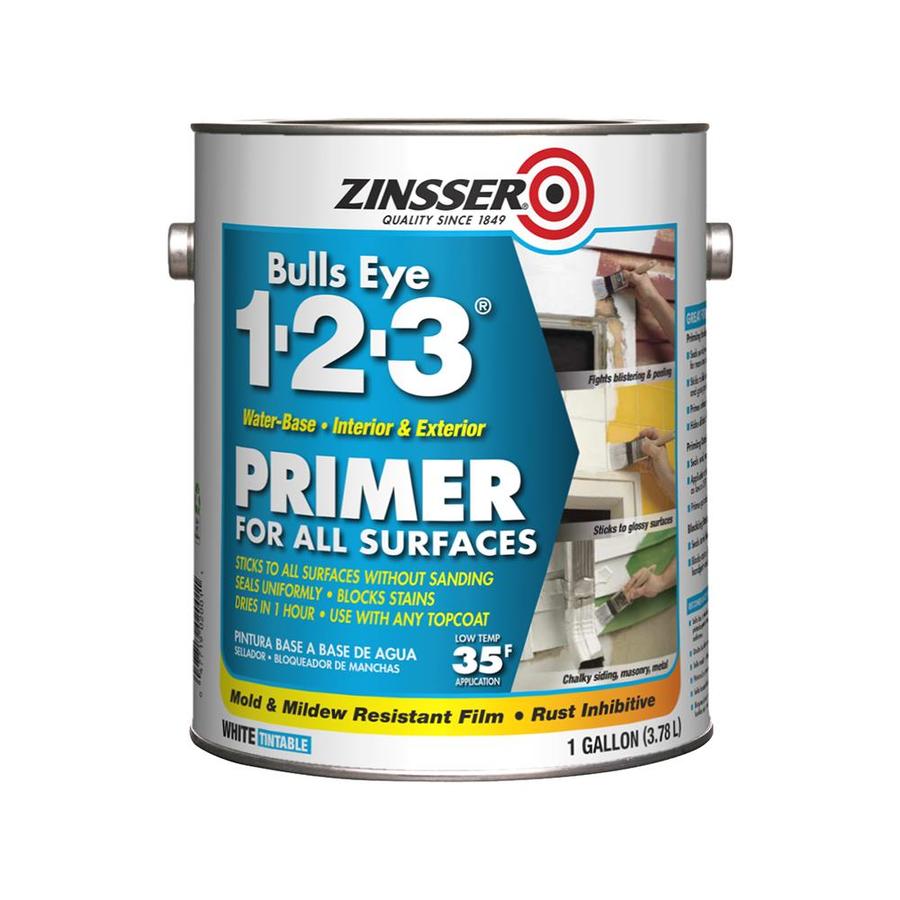 Bulls Eye 1 2 3 Interior Exterior Multi Purpose Water Based Wall And Ceiling Primer Actual Net Contents 128 Fl Oz