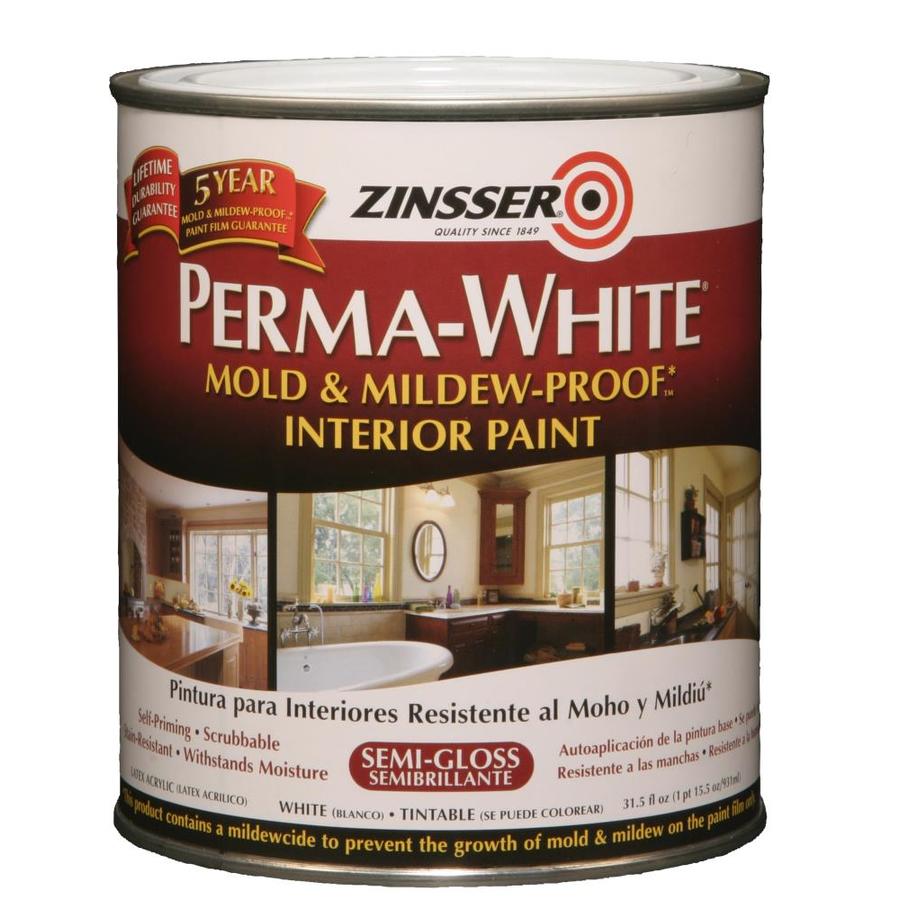 Zinsser White Semi Gloss White Tintable Paint Actual Net Contents