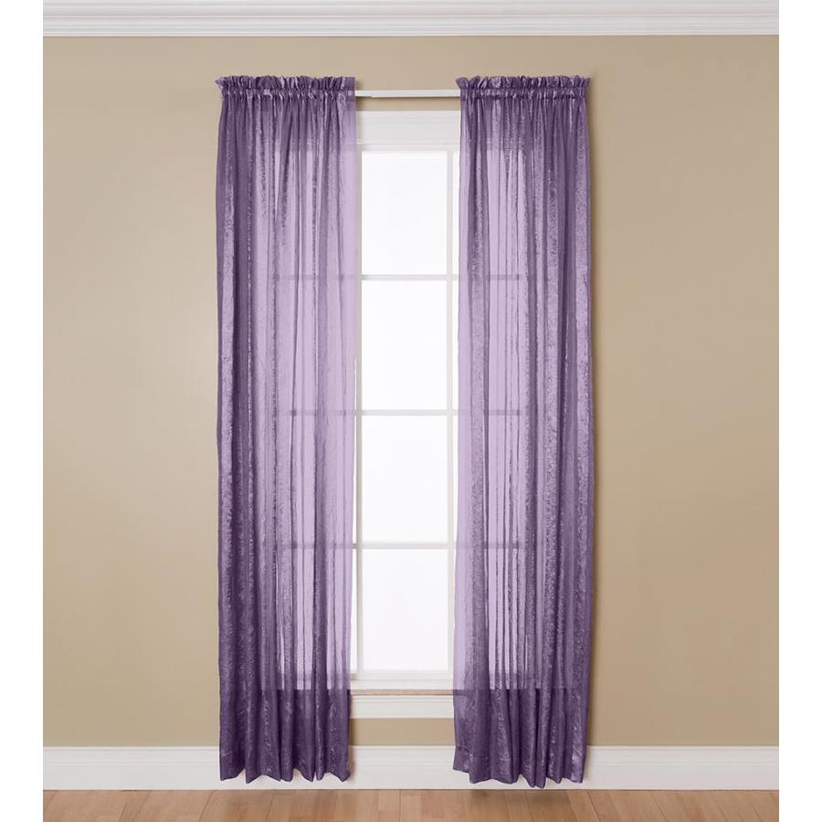 Allen Roth Crystal 63 In Eggplant Panel 84 Polyester Allen Roth Crystal 63 In Eggplant Panel 84 Polyester Rod Pocket Sheer Single Curtain