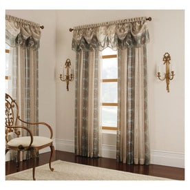 allen + roth Cheshire 84-in Mist Polyester Rod Pocket Sheer Single Curtain Panel