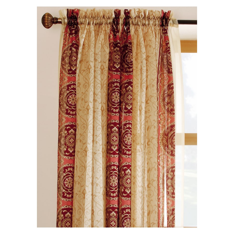 Red Floral Curtains Drapes At Lowes Com