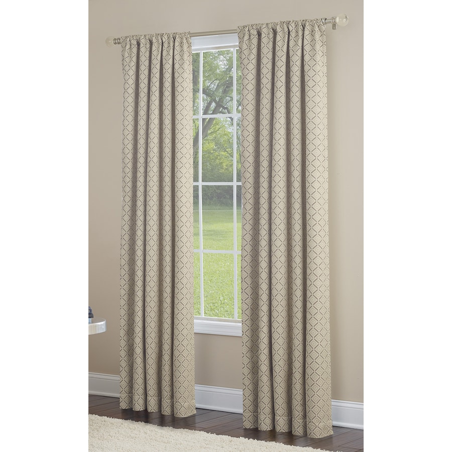 allen + roth X61122684ZBG 84-in Natural Light Filtering Rod Pocket Single Curtain Panel