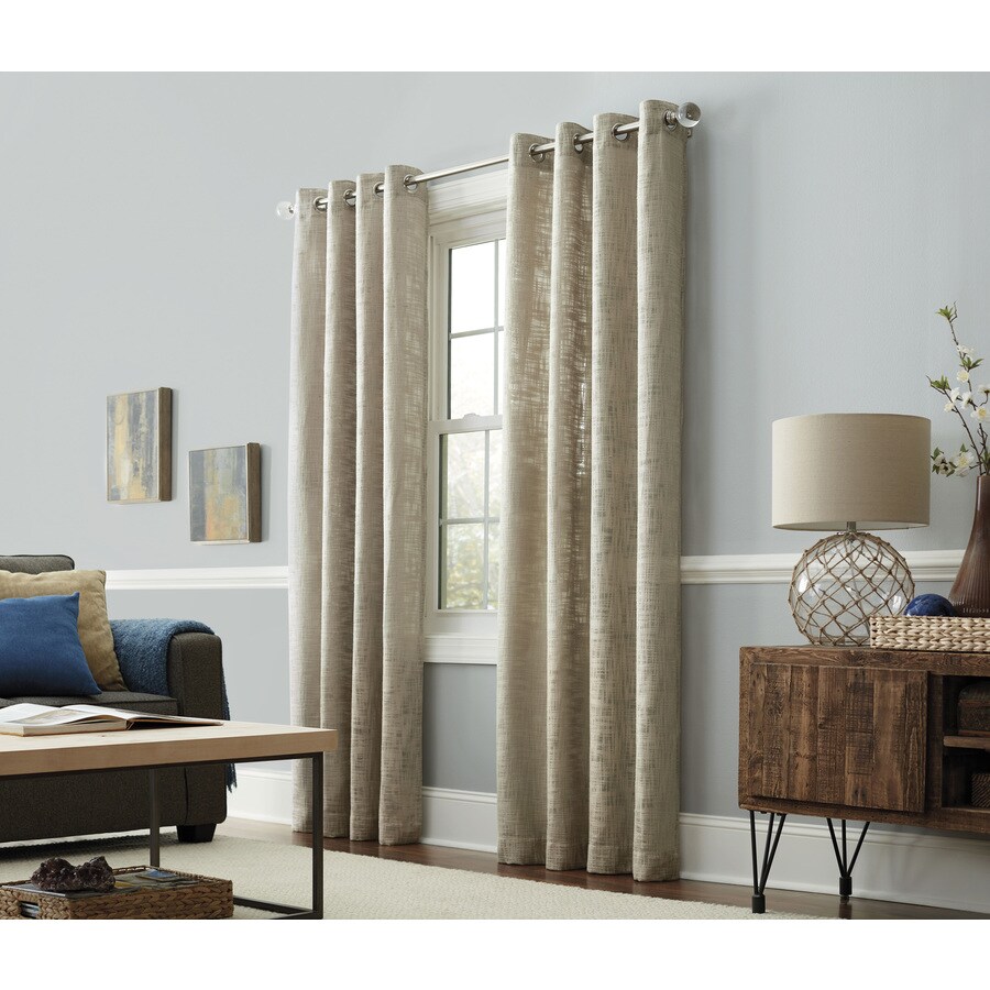 Allen Roth Amesmore 63 In Linen Polyester Grommet Light Allen Roth Amesmore 63 In Linen Polyester Grommet Light Filtering Single Curtain Panel