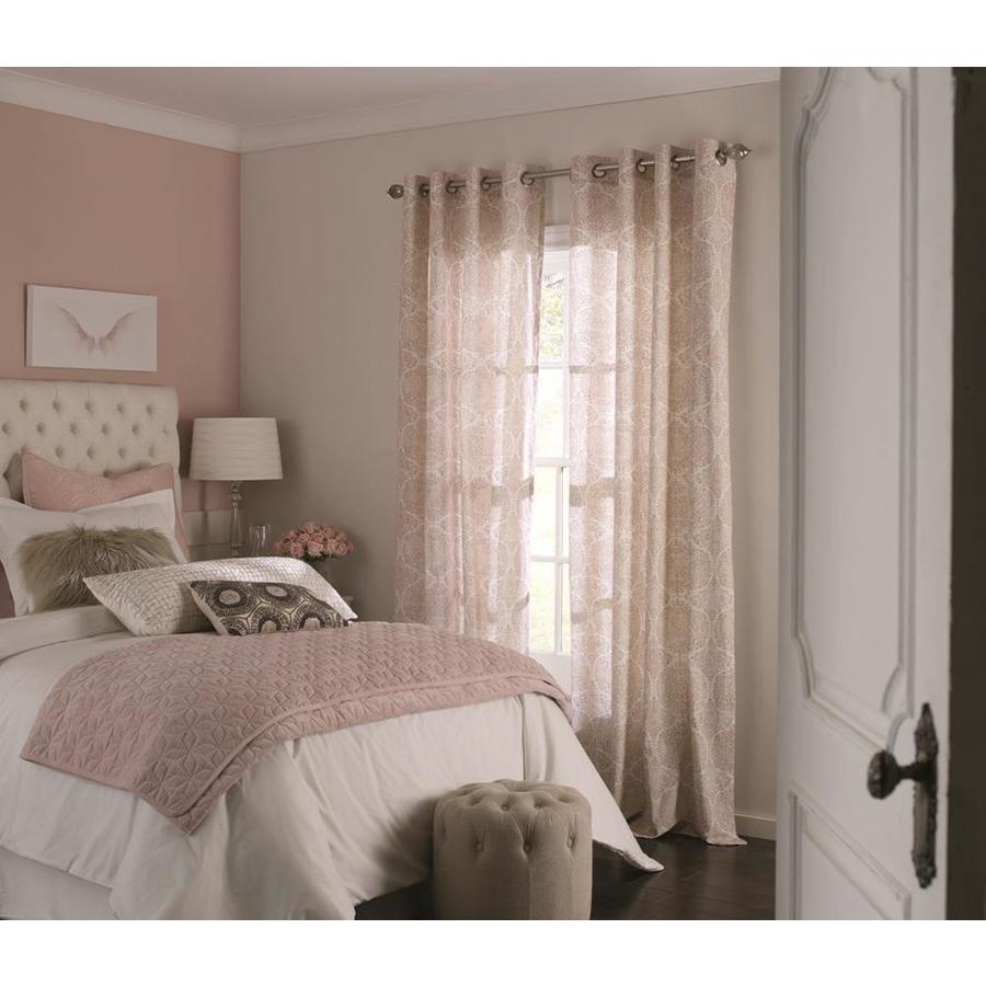 Allen + roth Lapeer 84in Blush Cotton Grommet Light Filtering Single