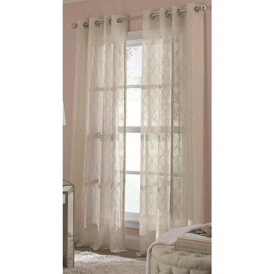 Allen Roth Revival 95 In Rose Polyester Semi Sheer Single