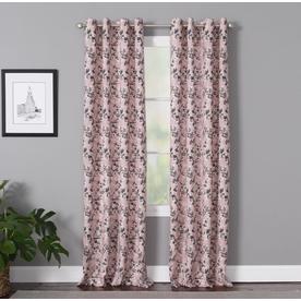 LIVING LOGIC LL Vera 50 in. x 84 in. Blush 84-in Blush Polyester Light Filtering Single Curtain Panel