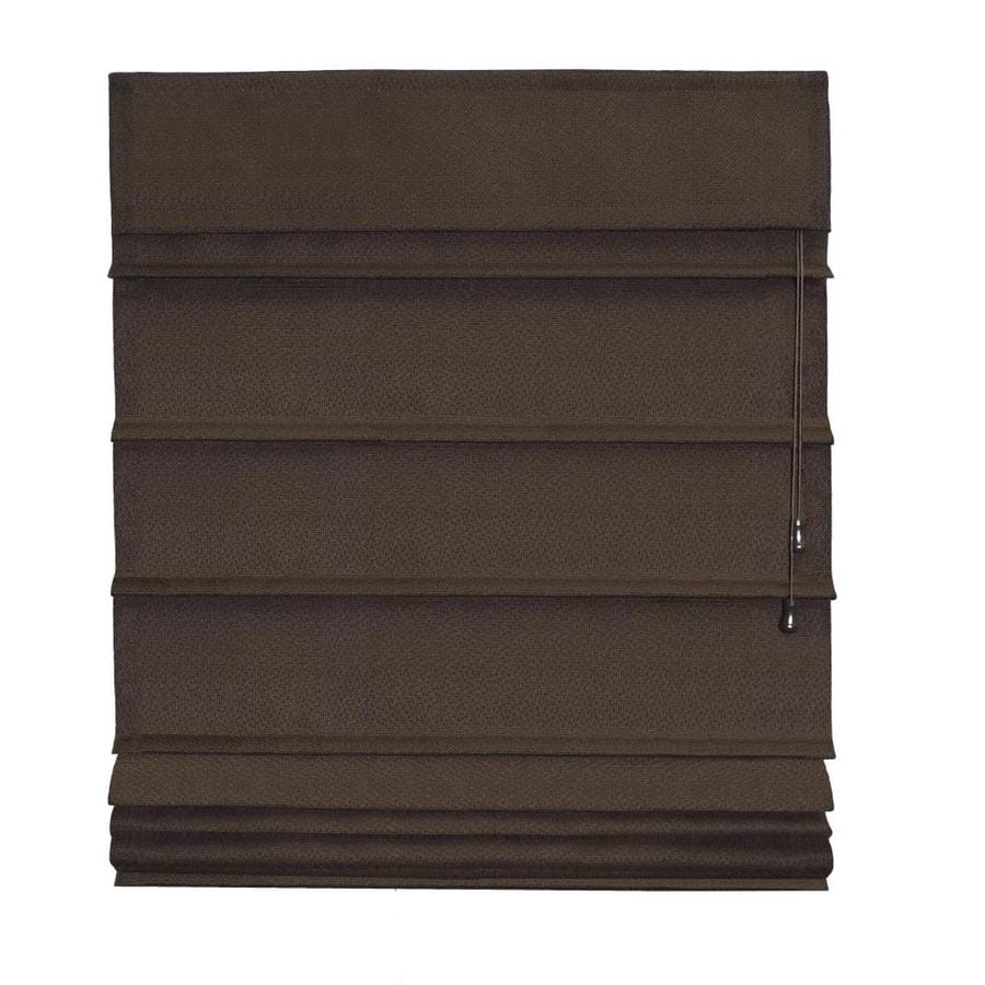 Shop Radiance Chocolate Blackout Polyester Fabric Roman ...