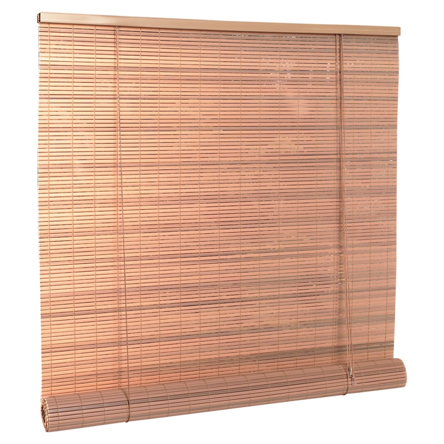 Style Selections 96"W x 72"L Woodgrain RollUp Shade at