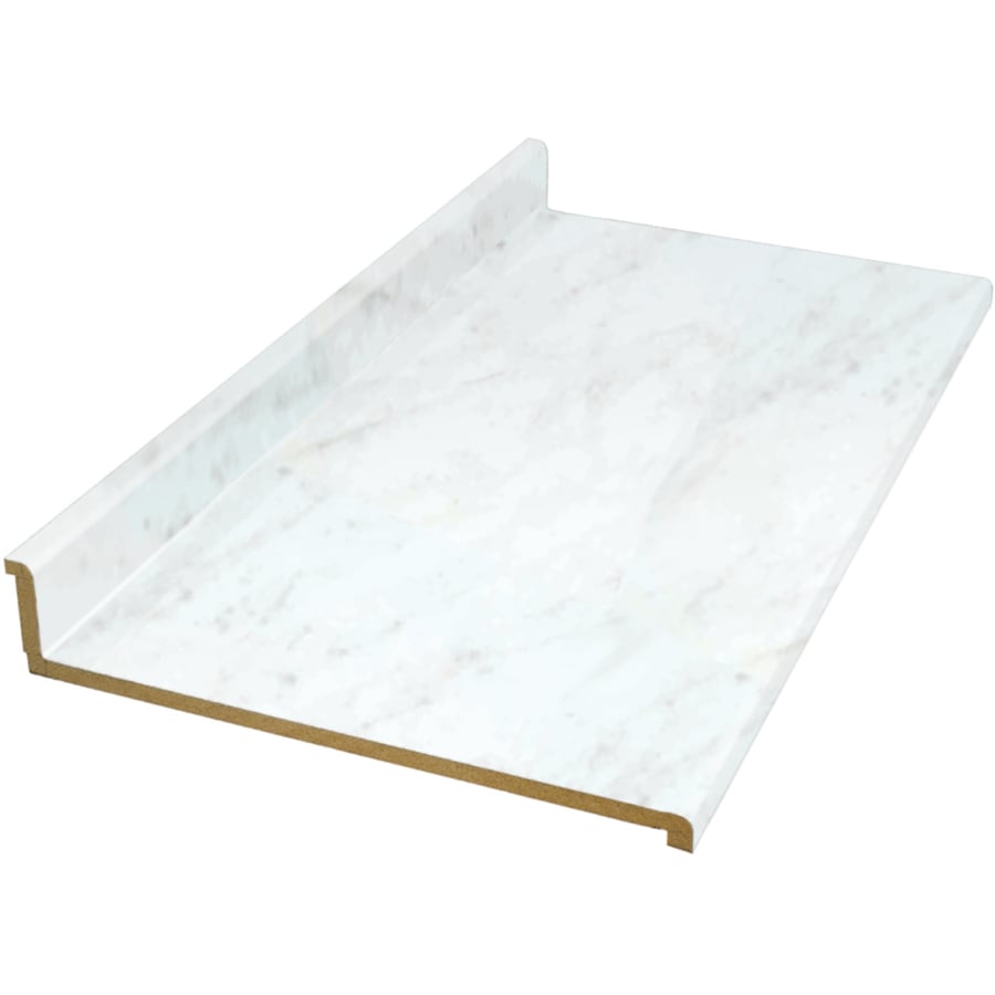 Shop VTI Fine Laminate Countertops Wilsonart 8ft White CarraraFine Velvet Texture Straight 