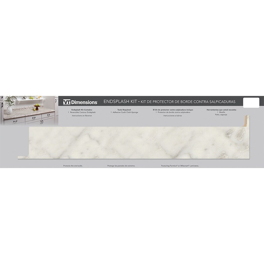 VT Dimensions 7 5 in W X 28 in H X 0 75 in D Carrara Bianco Laminate 