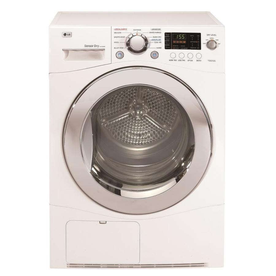 Shop LG 4.2cu ft Stackable Electric Dryer (White) at
