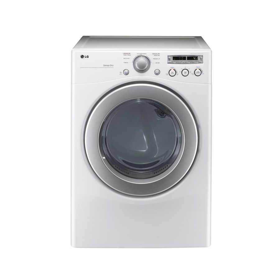 LG 7.1-cu ft Stackable Electric Dryer (White)