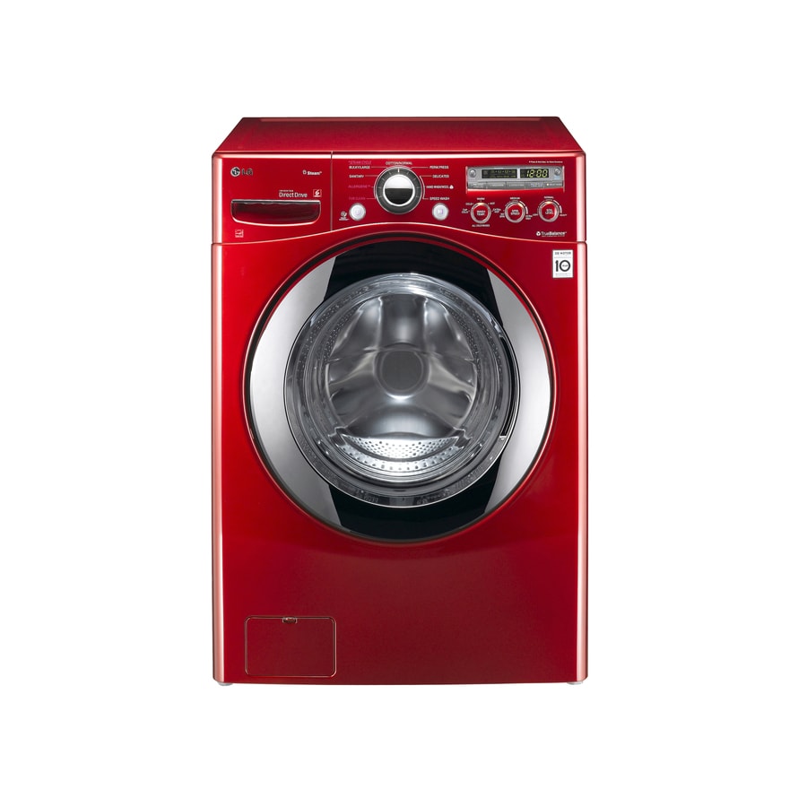 LG 3.6-cu ft High-Efficiency Stackable Front-Load Washer (Wild Cherry