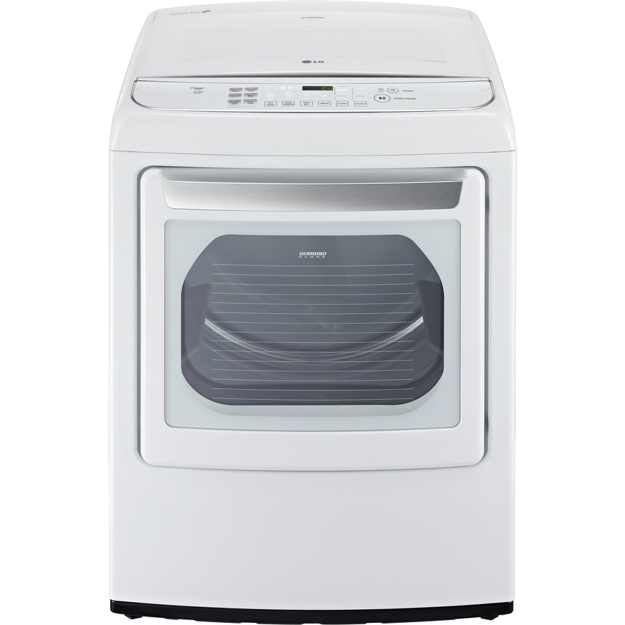 LG EasyLoad 7.3cu ft Electric Dryer with Steam Cycle (White) ENERGY