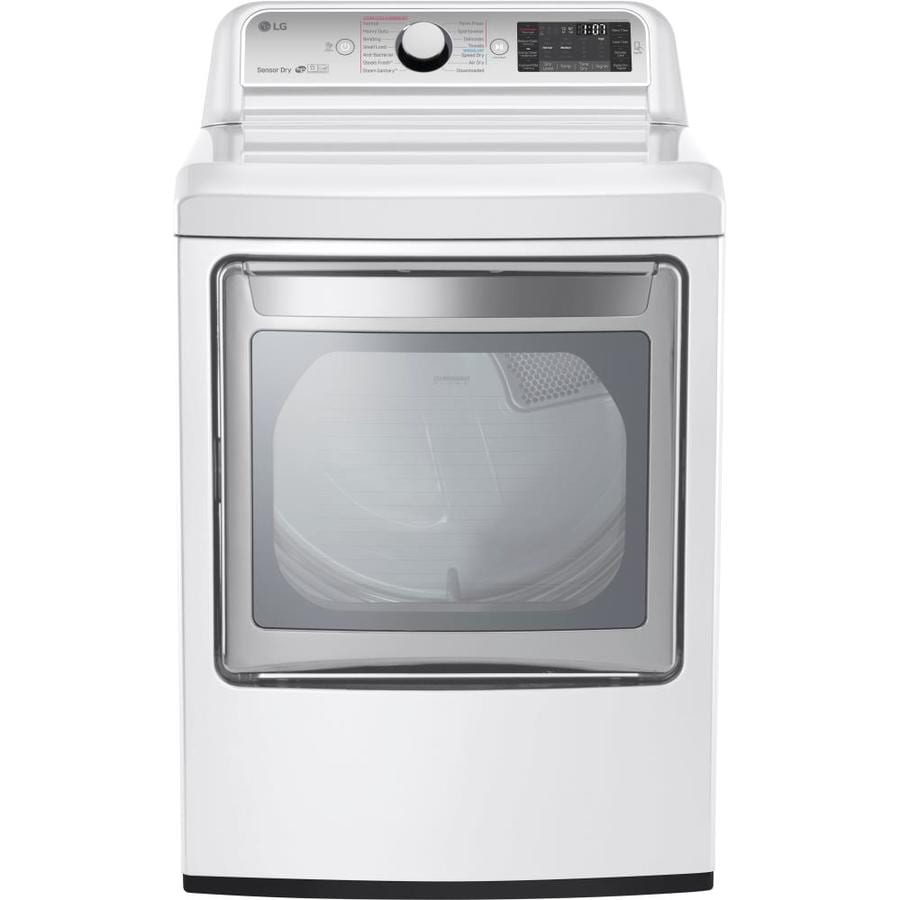 Lg 7 3 Cu Ft Electric Dryer White Energy Star At Lowes Lg 7 3 Cu Ft Electric Dryer White Energy Star
