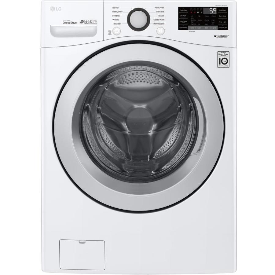 LG 4.5-cu ft High Efficiency Stackable Front-Load Washer (White) ENERGY STAR