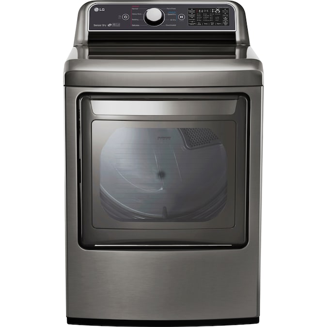 Lg Easyload Smart Wi Fi Enabled 7 3 Cu Ft Gas Dryer Graphite Steel Energy Star In The Gas Dryers Department At Lowes Com