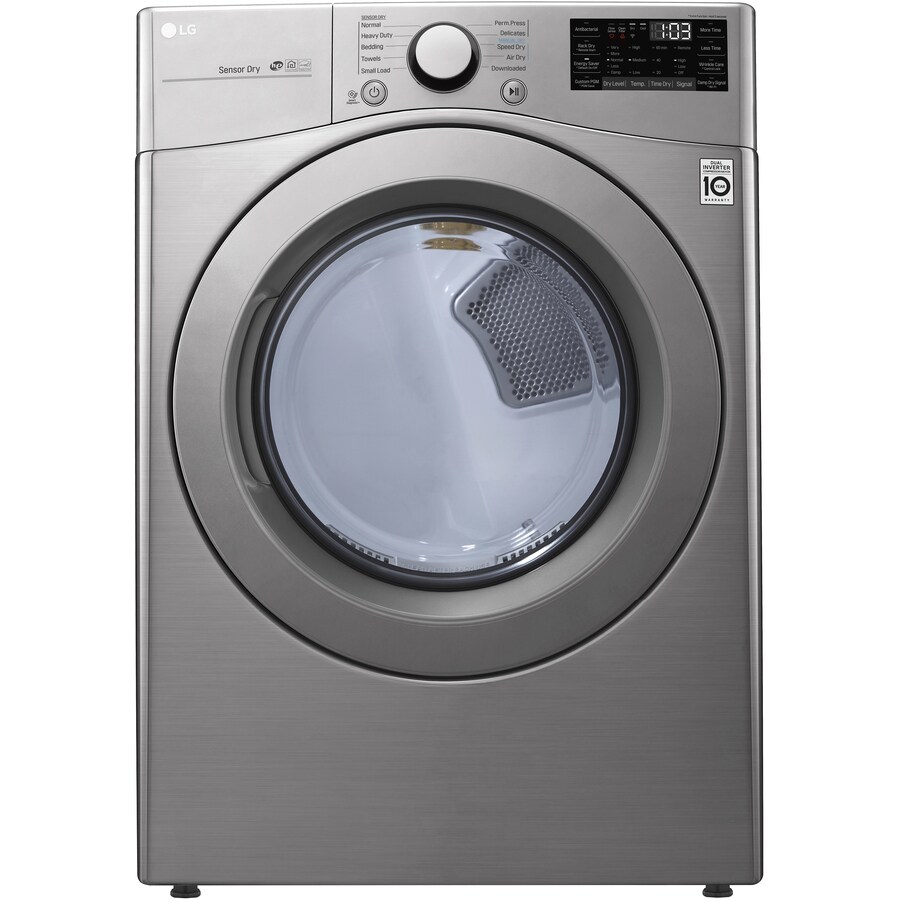 LG Smart WiFi Enabled 7.4cu ft Stackable Electric Dryer (Graphite