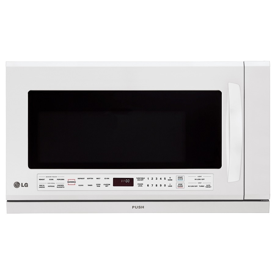 LG LMHM2017SW 2-cu ft 1100-Watt Over-the-Range Microwave with Sensor Cooking (Smooth White)