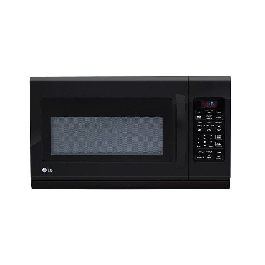 LG LMH2016SB 2-cu ft 1100-Watt Over-the-Range Microwave with Sensor Cooking (Smooth Black)