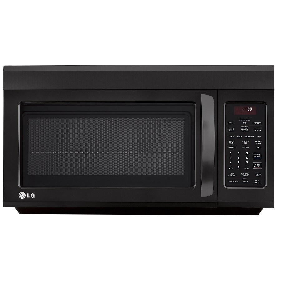 LG LMV1814SB 1.8-cu ft 1100-Watt Over-the-Range Microwave with Sensor Cooking (Smooth Black)
