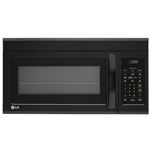 LG 1  8  cu ft Over the Range Microwave  with Sensor Cooking 