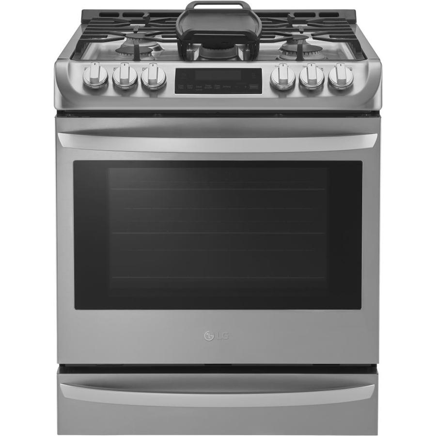 Shop LG EasyClean 5Burner 6.3cu ft SelfCleaning SlideIn True