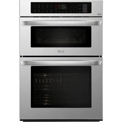 Lg Self Cleaning Convection Microwave Wall Oven Combo Stainless