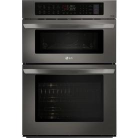 Microwave Wall Oven Combinations At Lowes Lg Self Cleaning Convection Microwave Wall Oven Combo Black Stainless Steel Common