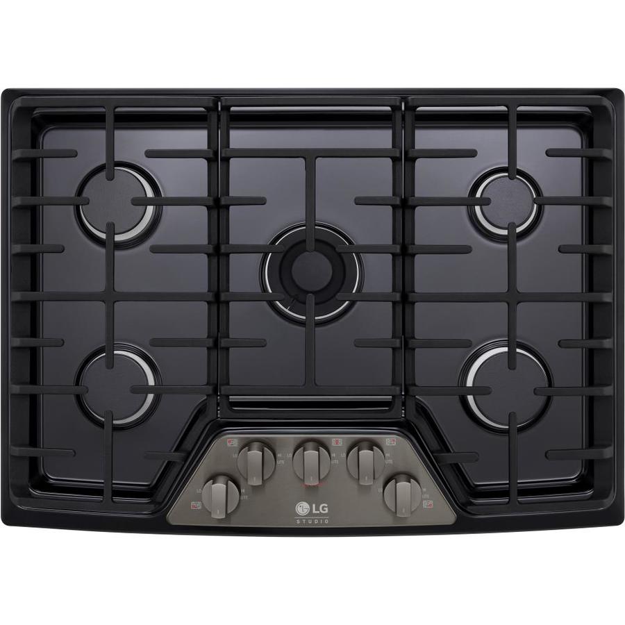 Lg Studio 30 In 5 Burner Black Stainless Steel Gas Cooktop Common