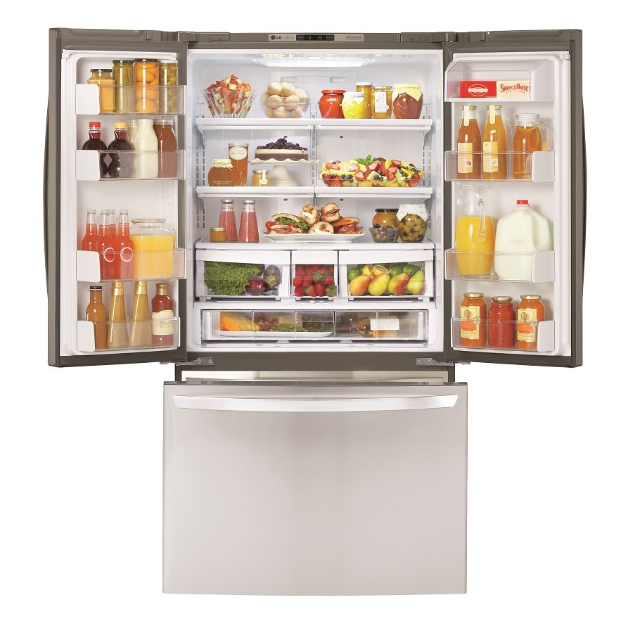 LG 25cu ft French Door Refrigerator with Ice Maker (Stainless Steel) at