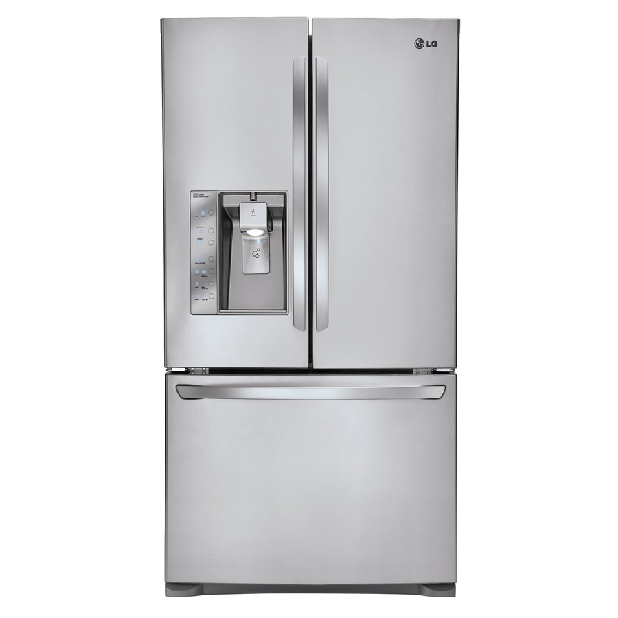 Lg 24 5 Cu Ft 3 Door French Door Refrigerators Single Ice Maker