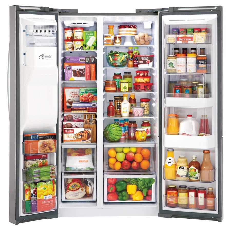 LG 26.06-cu ft Side-by-Side Refrigerator with Ice Maker (Stainless