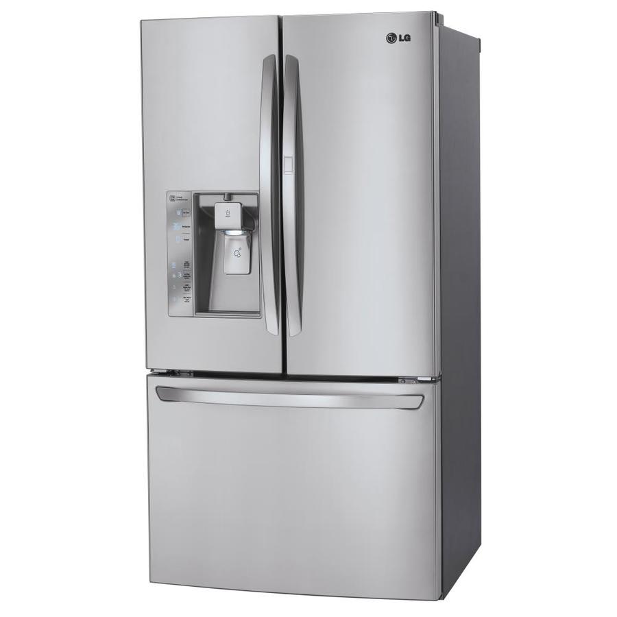 LG 31.5-cu ft 3-Door Standard-Depth French Door Refrigerators Single ...