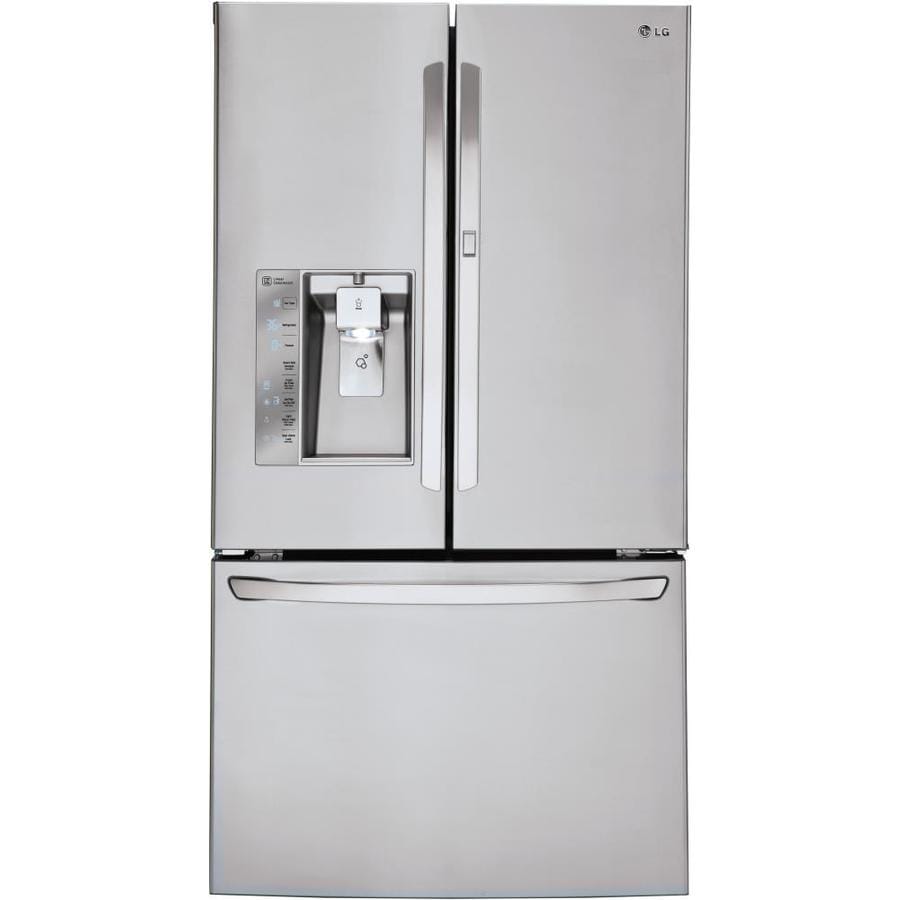 LG 29.6-cu ft 3-Door Standard-Depth French Door Refrigerators Single ...