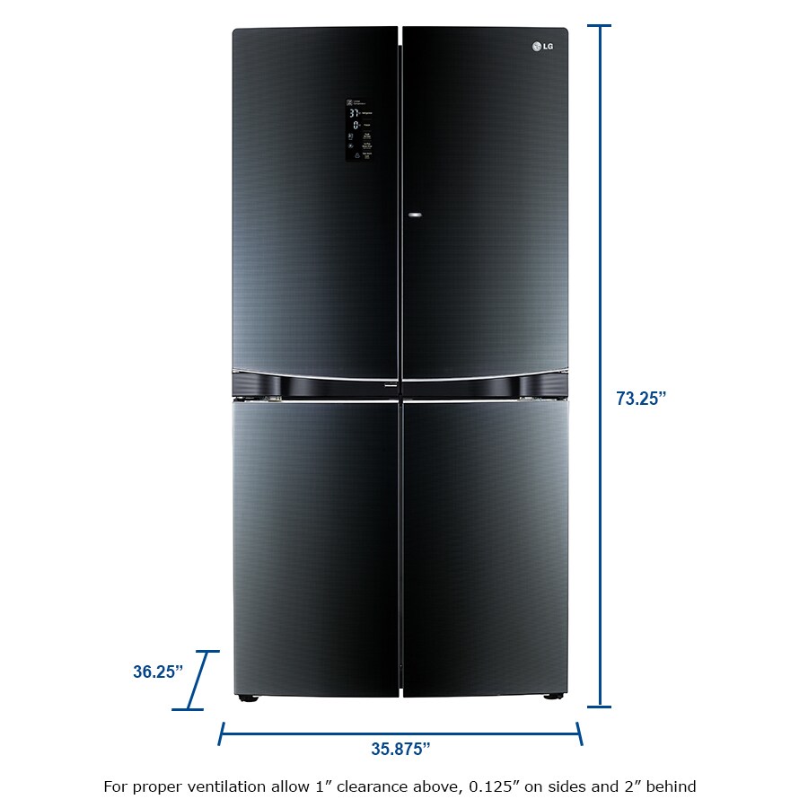 LG 33.5-cu ft 4-Door French Door Refrigerator with Ice Maker and
