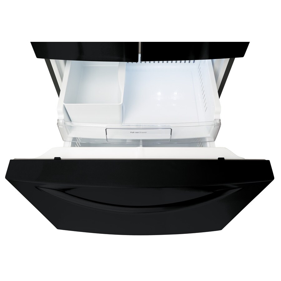 LG 21.8cu ft French Door Refrigerator with Ice Maker (Smooth Black