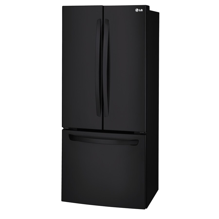 LG 21.8cu ft French Door Refrigerator with Ice Maker (Smooth Black